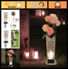 Solar Cemetery Flower Vase With Led Light - Fresh/artificial Grave Decor, Angel. Fixed Price $54.99.