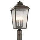 Kichler Forestdale Light Outdoor Post Lantern, Black/clear Seeded - 49739BKT. Fixed Price $389.99.