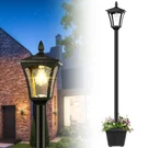 Derynome 72" Solar Outdoor Light With Planter,waterproof Post Black. Fixed Price $72.99.