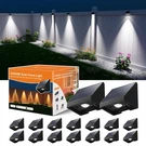 16 Pack Bright Sun Power Fence Lights Outdoor Waterproof With Cool White Led .... Fixed Price $97.99.