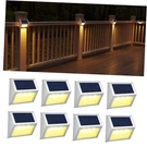 Solar Lights Outdoor For Deck,waterproof Powered Steps 8-PACK Warm White. Fixed Price $53.06.