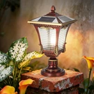 16.14" Solar Post Lights Modern Outdoor Lantern Aluminum Exterior Pillar.... Fixed Price $108.12.