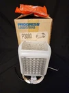 Vintage Nos Progress Exterior Chrome Light Fixture Frosted Ribbed Glass Wall. Fixed Price $39.95.