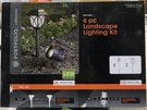 New Portfolio 6 Pc Landscape Lighting Black Solar Integrated Led Path Kit. Fixed Price $19.95.
