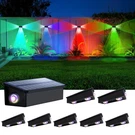 8PACK 3SIDE Color Changing Solar Powered Fence Lights Outdoor Decorative Led Wat. Fixed Price $72.46.