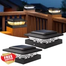Kolpop 4X4 Solar Post Cap Lights Black 2PK IP65 16 Led Fence Deck. Fixed Price $34.99.