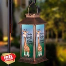 Pawatee Bronze Giraffe Solar Hanging Lantern Waterproof Garden Decor. Fixed Price $62.99.