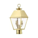 Livex Wentworth Light Outdoor Medium Post Lantern, Brass/clear 27216-08. Fixed Price $499.96.