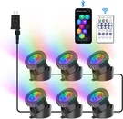Rgb Underwater Pond Lights, Super Bright Led Submersible Fountain Colored. Fixed Price $84.46.