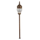 Low Voltage Ribbed Glass 5 Led Path Light Metal Antique Rust Adjustable Height. Fixed Price $59.99.