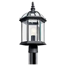 Kichler Barrie Light Outdoor Post Mount, Black - 49187BK. Fixed Price $129.95.