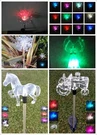 Set Of 2 Garden Decoration Solar Powered Color Changing Pathway Lawn Stake Light. Fixed Price $22.99.