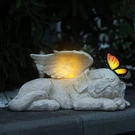 Wonder Garden Sleeping Dog Angel Statue With Solar Light - Pet Memorial Puppy. Fixed Price $39.03.