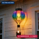 Aveki Hot Air Balloon Solar Lantern Outdoor Waterproof, Flickering Flame Glass. Fixed Price $40.61.