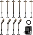 12V Ac Landscape Lighting Kit With 6PCS 10W Bronze Halogen Pathway Lights & 4PCS. Fixed Price $460.28.
