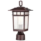 Nuvo Lighting Cove Neck 1 Lt Outdoor Small Post Lantern, Bronze/seeded 60-5955. Fixed Price $83.99.