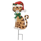 Metal Solar Christmas Cat Stake By Fox River Creations, Orange. Fixed Price $29.20.