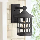 Hinkley Freeport Black 12 1/4" High Outdoor Wall Light. Fixed Price $199.00.