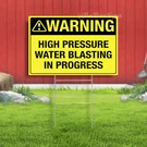 High Pressure Water Blasting Progress Indoor Outdoor Yard Sign With Metal. Fixed Price $32.99.