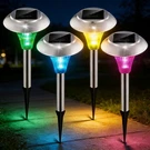 Solar Path Lights 4-PACK Color Changing Outdoor Garden Lamp Eco-friendly. Fixed Price $17.99.