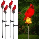4 Pack Solar Cardinal Gifts Stake Light Decor Garden Red Bird Figuri.... Fixed Price $66.39.