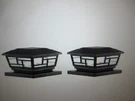 Hampton Bay 3.5 In X Black Outdoor Solar Post Light W 5.5 Adapter 2PK. Fixed Price $21.55.