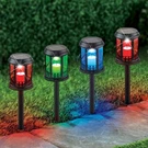 Set Of 4 Solar Powered Color Changing Candle Lanterns Garden Pathway Lights. Fixed Price $26.95.