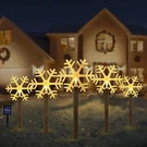 Brightdeck Snowflake Solar Christmas Decorations Outdoor, 5 Pack Led Christma.... Fixed Price $27.16.