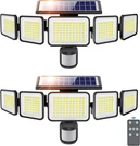 Solar Outdoor, 4000LM 5 Heads Motion Sensor Lights, 236 Leds,. Fixed Price $61.12.