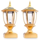 2 Outdoor Solar Post Light Lamp Lantern 6X6 Led Deck Cap Fence Path Vinyl Garden. Fixed Price $69.99.