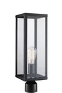 Trans Globe Oxford 1 Light Outdoor Postmount Lantern, Black/clear 40754BK TOP239. Fixed Price $36.99.
