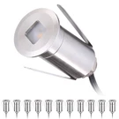 12 Pack 1W Recessed Led Deck Light, Step Stair 3000K Warm White, Silver. Fixed Price $99.99.