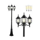 Partphoner Outdoor Lamp Post Light 3-HEAD, Classic Black Pole With Clea.... Fixed Price $206.23.