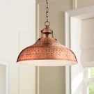 Essex Dyed Copper Pendant 16" Wide Industrial Hammered Dome Shade Dining Room. Fixed Price $324.99.