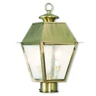 Livex Lighting 2166-01 Mansfield Antique Brass Outdoor Post Top Lantern. Fixed Price $354.99.