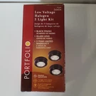 Portfolio Low Voltage Halogen 3 Light Kit Black Finish With Glass Lens 54404. Fixed Price $22.99.