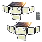 Szpower 6000LM Solar Lights Outdoor Waterproof, Heads Flood Black. Fixed Price $74.16.