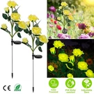 2PACK Solar Power Rose Flower Lights Garden Stake 5HEADS Led Yard Christmas Deco. Fixed Price $20.77.