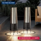 Grand Patio Outdoor Floor Solar Light 2-PACK, Wicker Lamp Waterproof. Fixed Price $214.30.