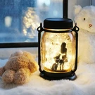 Paperbear Cat & Girl Fairy Lantern Solar Night Light Mason Jar Lovers Gift. Fixed Price $17.99.