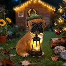 Eco-friendly Solar Garden Dog Statue With Built-in Lights For Outdoor Cor. Fixed Price $25.40.