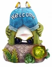 Solar Powered Frog With 2 Birds Outdoor Led Garden Light Decor. Fixed Price $19.95.