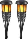 Flickering Flames Torch Solar Lights Handmade Bamboo Outside Lighting W.... Fixed Price $103.99.