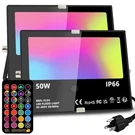 Melpo Led Flood Light Outdoor, 50W Rgb Pack, 12 Different Colors. Fixed Price $67.99.