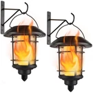Dynaming Solar Flame Wall Lanterns, Outdoor Hanging Warm White. Fixed Price $37.37.