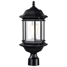 Nuvo Lighting Hopkins Outdoor Large Post Lantern, Black/clear 60-6115. Fixed Price $103.99.