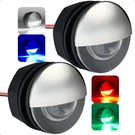 2" Rgbw Round Courtesy Light With Stainless Steel Half-moon Cap, 12V IP67 2-PACK. Fixed Price $46.50.