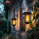 Solar Lanterns Outdoor Waterproof, 2 Pack Flickering Flames Wall Garden Decor Wi. Fixed Price $48.57.