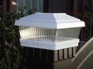 Jayxc Home 1-PC Outdoor Garden White Solar Led Square 5"X5" Post Cap Light. Fixed Price $19.99.