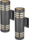 Tengxin Outdoor Exterior Wall Light,up And Down Cylinder Modern 2 Pack, Black. Fixed Price $123.46.